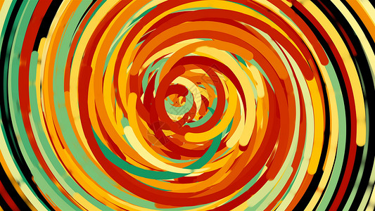 抽象风格的圆形明亮的彩色圆圈线条卡通风格背景电脑生成现代抽象背景3d rende同心网络艺术卡通片戒指旋转创造力横幅圆形背景