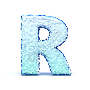 冰晶字体字母 R 3背景图片