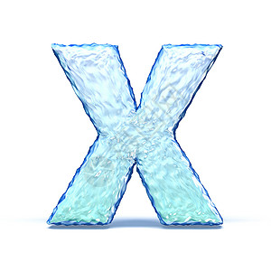 冰晶字体字母X 3背景图片