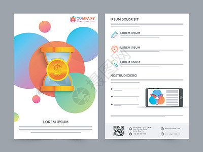 两页业务宣传册模板横幅创造力小册子图表杂志信息传单封面文件夹报告背景图片