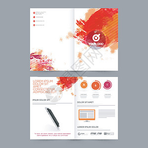 画册设计素材创意企业宣传册模板设计报告年度传单文档海报创造力办公室商业打印笔触插画