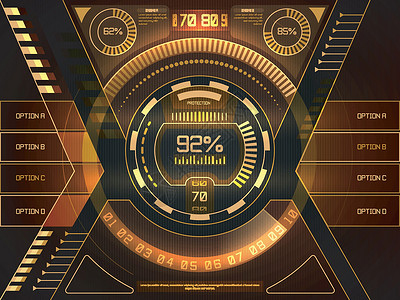 商业应用程序的 HUD UI文档数据医疗雷达图表教育碎石经济学技术显示器背景图片
