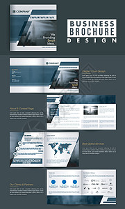 八页专业商务手册集小册子创造力公司传单海报年度杂志横幅通讯目录背景图片
