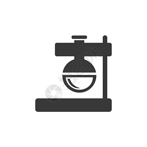 滴定法佛罗伦萨烧瓶 平面图标 它制作图案药学和科学矢量管子化学产品液体互联网化学品实验室混合物药品医院插画