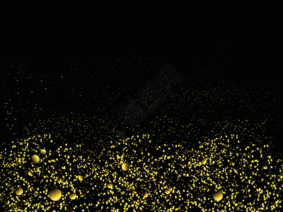 闪光粒子闪闪发光的金色亮片抽象背景星系粒子墙纸浮华金子奢华灰尘纸屑火花魅力插画