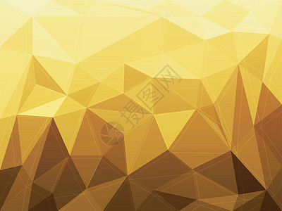 抽象的金色几何背景多边形黄色几何学墙纸背景图片
