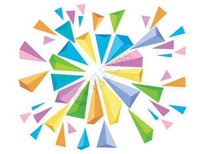 多彩抽象几何背景墙纸创新三角形作品打印创造力背景图片