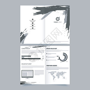 企业宣传册模板设计横幅海报文件夹传单年度信息杂志小册子统计办公室背景图片