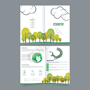 生态宣传册模板设计商业回收信息办公室横幅报告传单小册子环保图表背景图片