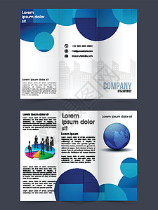 业务的两页三折小册子模板传单目录文件夹海报创造力打印广告横幅商业年度背景图片