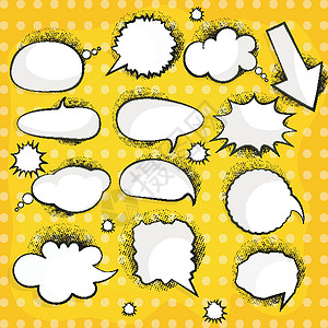 漫画讲话泡泡气球流行泡沫语音演讲气泡艺术背景图片