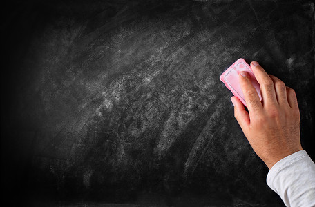 黑板写作粉笔课堂木板褪色木头大学空白海绵橡皮背景图片