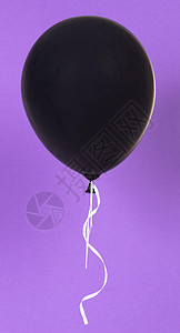 孤立的黑色气球生日紫色庆典活动纪念日周年装饰派对背景图片