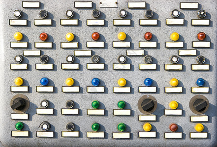 旧工业控制小组机械开关控制器工具概念控制板电气控制面板电子产品背景图片