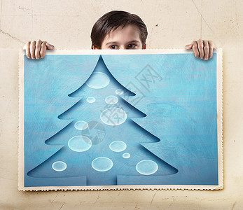 不同的圣诞快乐背景问候概念孩子拼贴画明信片喜庆装饰品背景图片