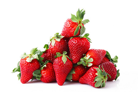 白色背景的草莓厨房水果农业营养食物美食生物饮食背景图片