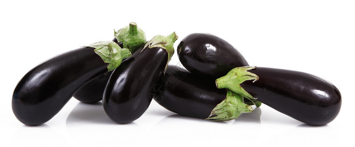 白色背景的新鲜茄子农业厨房蔬菜生物饮食食物美食营养背景图片