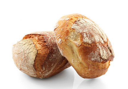 白底面的面包上白色美食背景图片