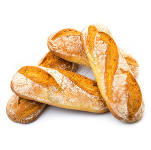 白底面的面包上白色美食背景图片