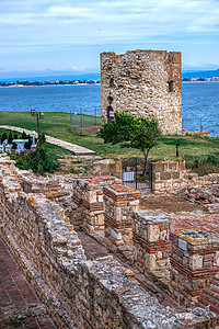 堡垒墙古老的历史建筑高清图片