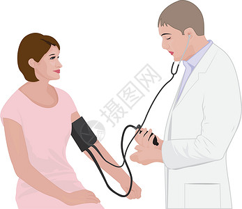 控制血压血压测量心脏检查拜访医生诊断控制高血压压力专家有氧运动脉冲心脏病压力计考试设计图片