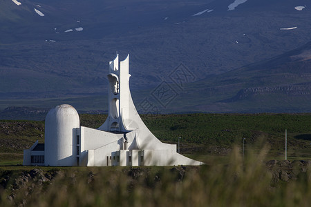 斯蒂基斯霍尔米冰岛教堂背景