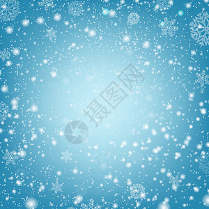 冬季海报与雪和蓝色背景广告季节标签插图库存徽章横幅营销雪花店铺背景图片