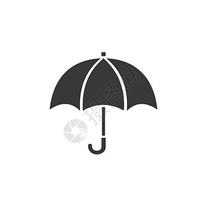 伞 孤立的图标 它制作图案的天气矢量背景图片