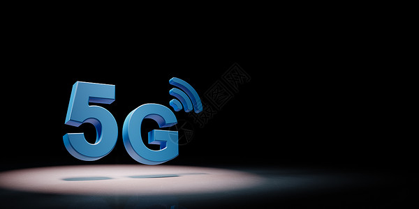 黑色背景上突出显示的 5G 文本背景图片