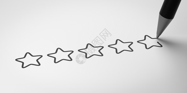学分五颗星评级满意度概念背景