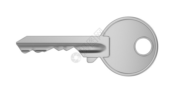 金属钥匙隔离背景图片