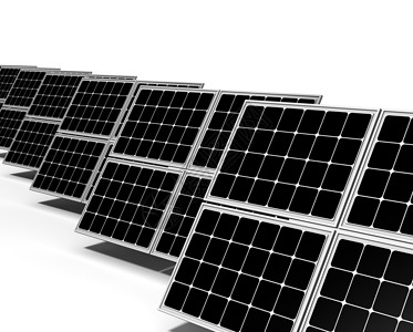 太阳能电池板系统光伏镶板太阳能面板安装力量插图黑色细胞累加器背景图片