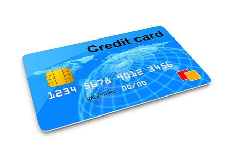 信用卡蓝色插图电子信用白色卡片芯片银行背景图片