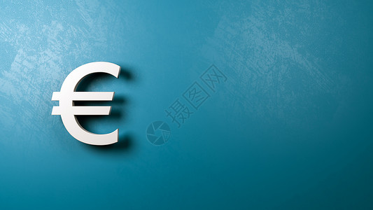 反对 Wal 的欧元货币符号形状背景图片