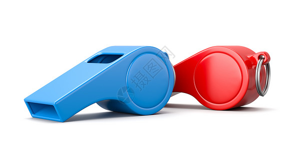 吹哨塑料蓝色红色乐器插图交通背景图片