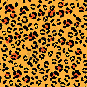 豹的设计素材豹纹图案设计矢量图解背景 eps 10插画
