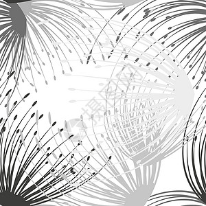 黑色花素材与蒲公英无缝的美丽抽象插图 花无缝图案墙纸白色创造力植物群草地水彩种子黑色艺术织物插画