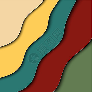 五颜六色的对比企业波浪背景 矢量设计公司海浪黄色推介会创造力卡片活力橙子小册子框架背景图片