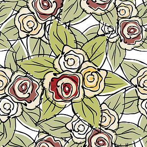 无缝玫瑰花纹图案花卉卡片装饰品装饰礼品玫瑰墙纸剪贴簿包装背景图片
