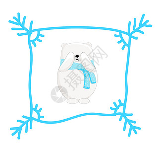 神州北极广场北方熊 动物父母 漫画人物 在白色背景中被孤立毛皮冰山海洋绘画危险动物园卡通片捕食者野生动物家庭插画