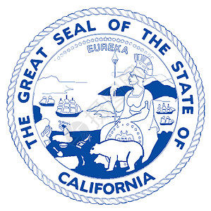 加利福尼亚州海印章蓝色绘画插图海豹背景图片