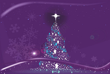 兔年贺卡绘画素材寒冷的圣诞节贺卡雪花插图淡紫色冰柱绘画紫色背景