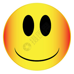 脸红微笑按钮孤立的情感夹子幸福黄色漫画眼睛快乐草图卡通片笑脸背景图片