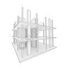 正在建设中的房子的绘图文档构造工程建筑师办公室建造原理图地面框架建筑学背景图片