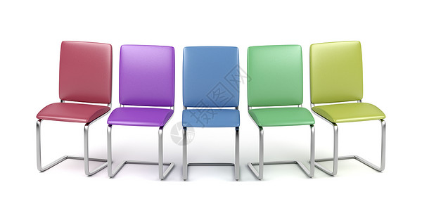 丰富多彩的餐桌椅座位金属家具皮革雪橇办公室团体背景图片