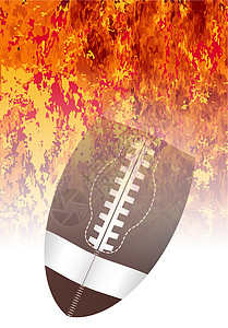 旋转火焰足球燃烧游戏插图椭圆形烧伤运动背景图片