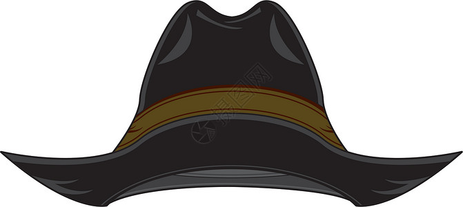 卡通牛仔哈星星帽子牛仔帽徽章背景图片