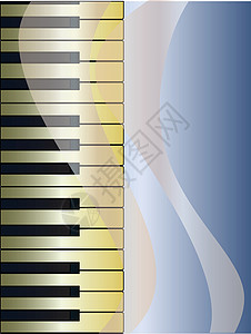 抽象音乐背景蓝色艺术插图粉色钥匙艺术品钢琴背景图片