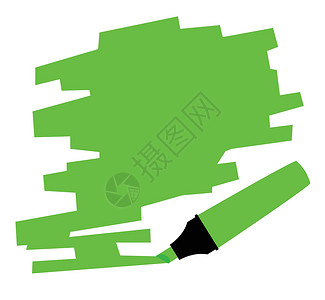 绿色标记复制空间艺术品毛毡绘画插图艺术荧光笔背景图片
