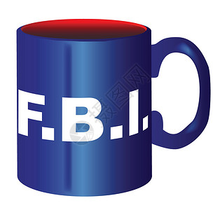 FBI 调制文本 Mug绘画艺术艺术品插图杯子背景图片